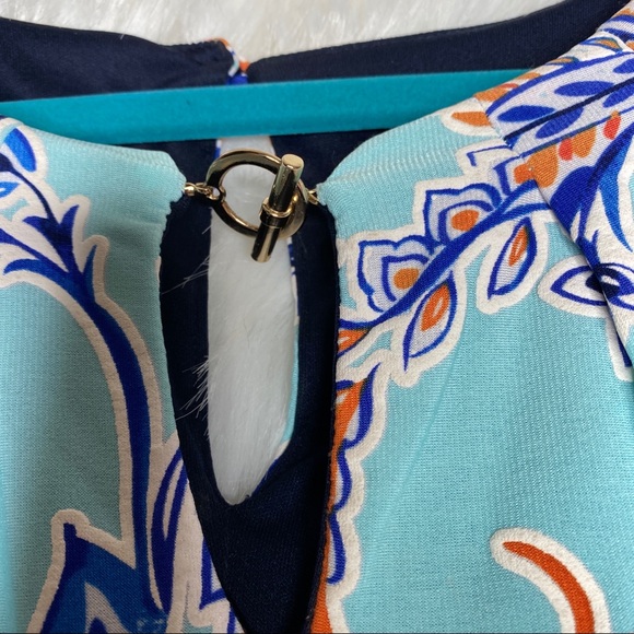 Enfocus Studio Blue Design Midi Dress Women’s 10 - Picture 3 of 8